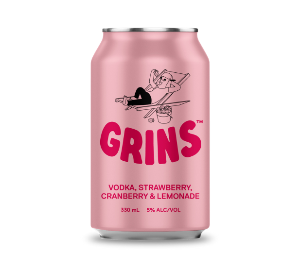 Grins Vodka Strawberry Cranberry & Lemonade 10 x 33 CL - Compare prices in UAE