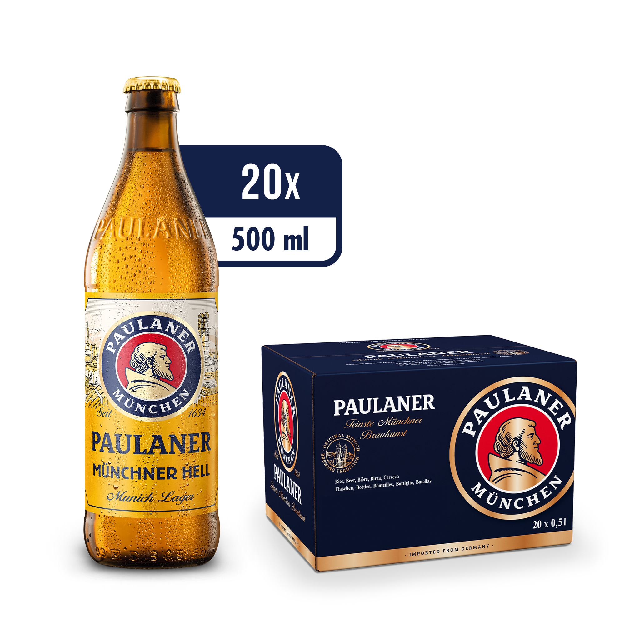 Paulaner Original Munchner Hell Bottle 20 x 50CL by paulaner - Compare prices in UAE