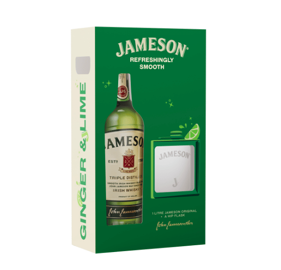Jameson Irish Whiskey 1L Gift Pack