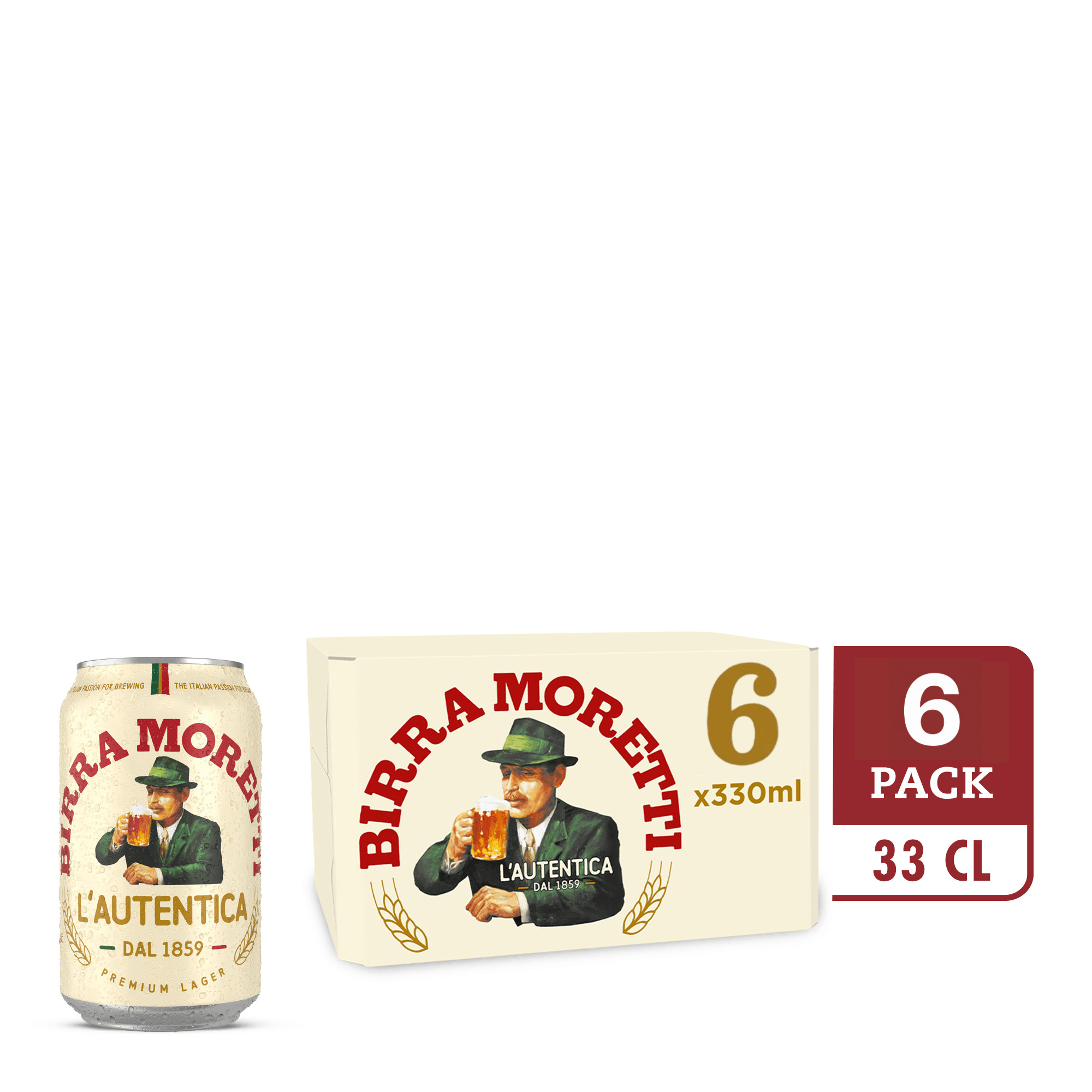 Birra Moretti Beer Can 6 x 330ML - Compare prices in UAE