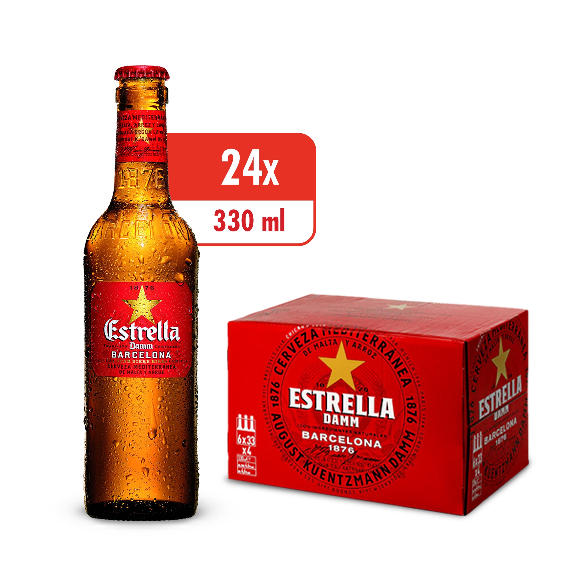 Estrella Damm Bottle 24 x 33CL