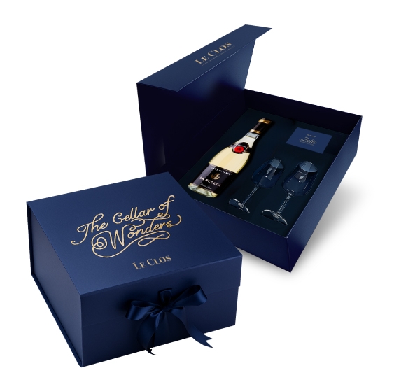 Duo de Prestige -White Wine & Glassware Gift