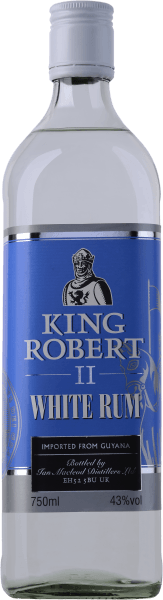 King Robert II White Rum 75CL