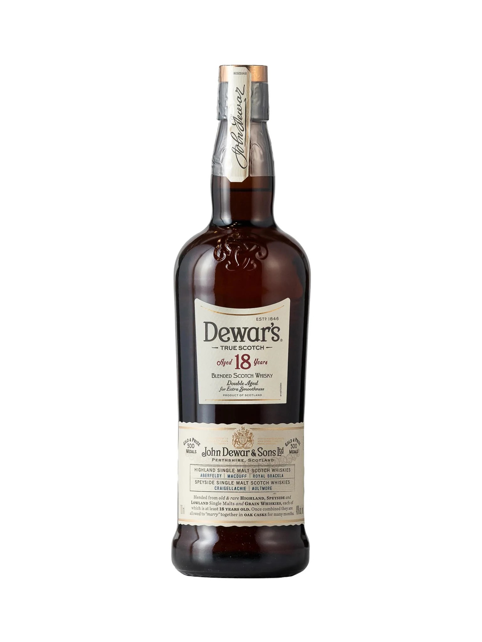 Dewars 18 Year Old Blended Scotch Whisky 750ML - Compare prices in UAE