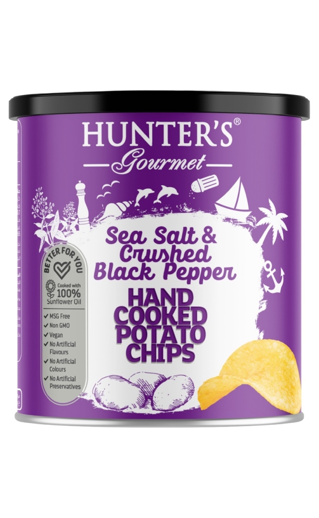 Hand Cooked Potato Chips Sea Salt & Crushed Black Pepper 40g