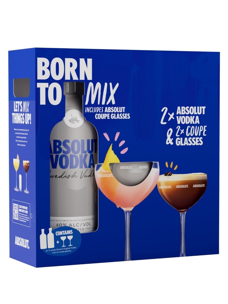 Absolut Martini Glass Gift Pack