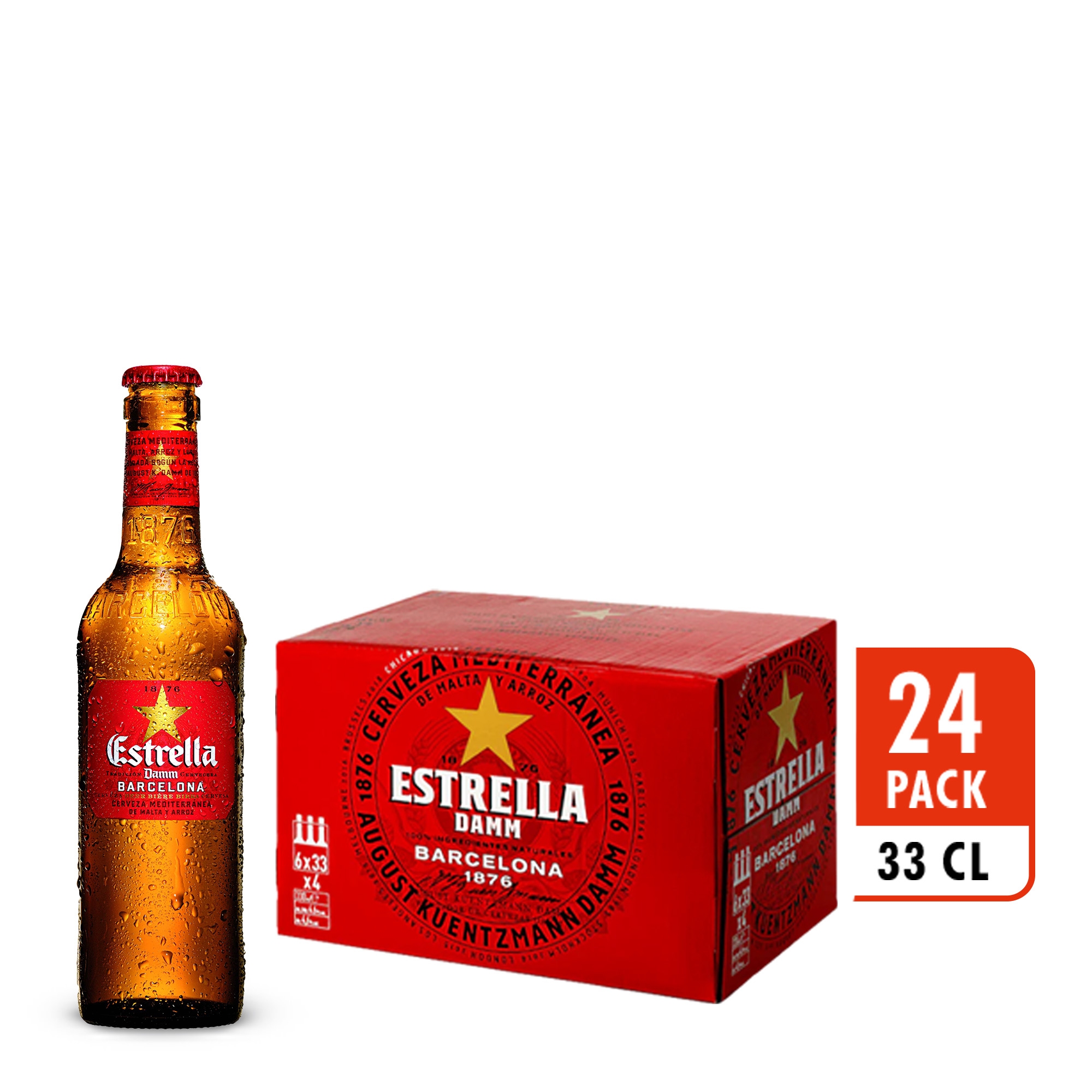 Estrella Damm Bottle 24 x 33CL