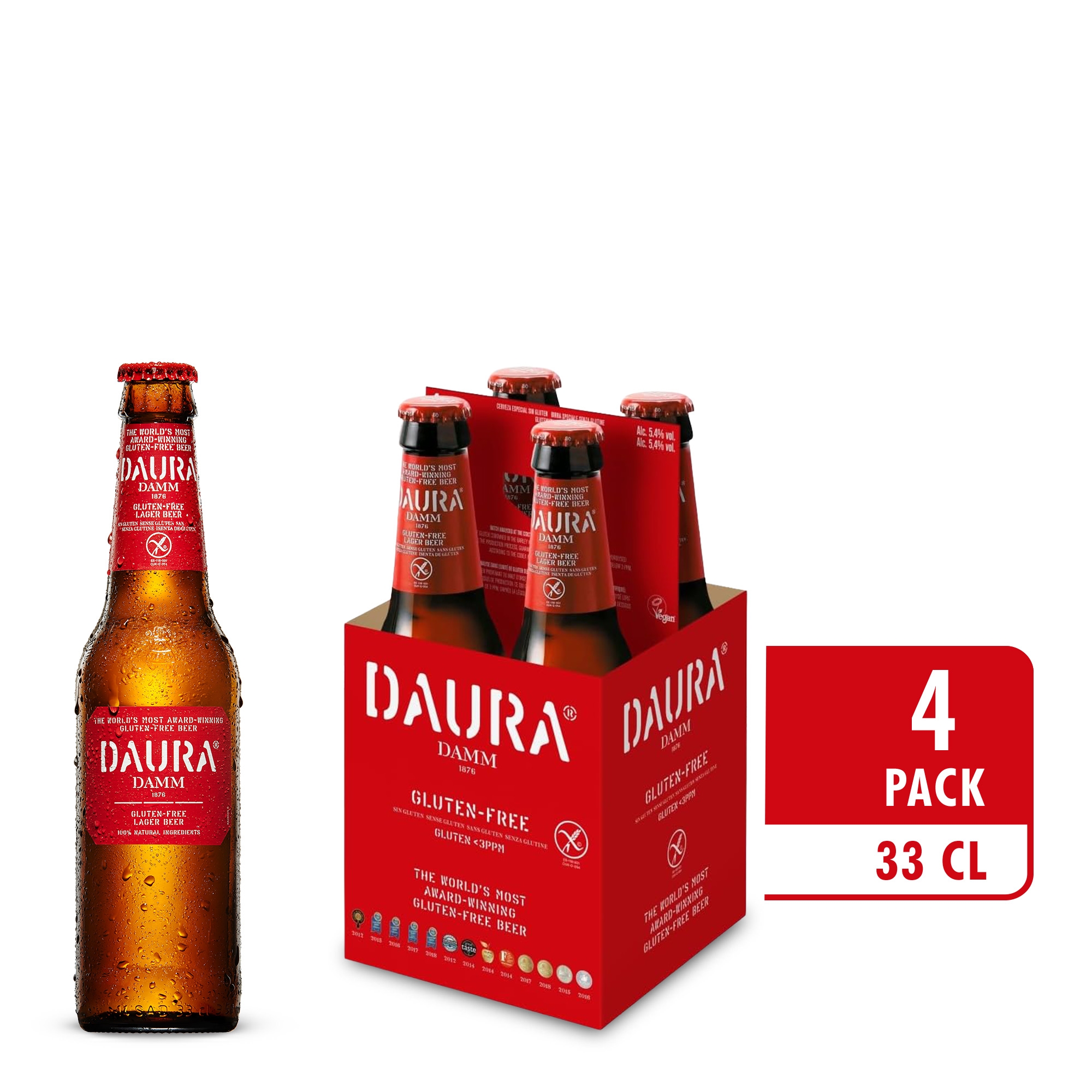 Daura Damm Bottle 4 x 33CL