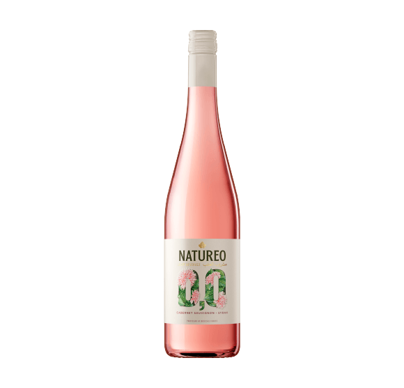 Natureo Rose Grape Beverage Non Alcoholic Still Wine 75 CL