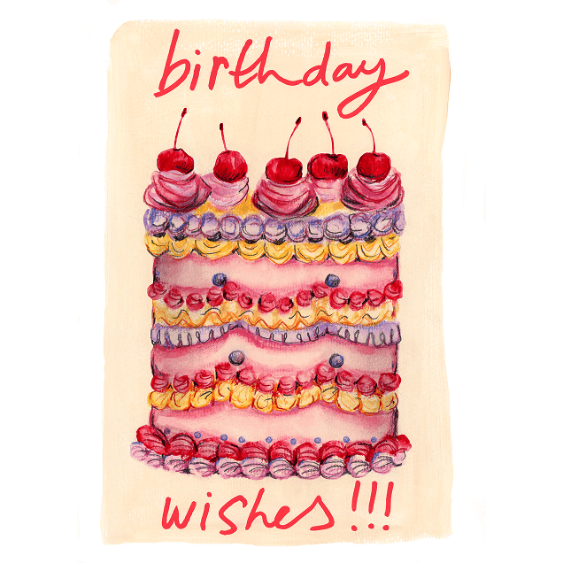 Greeting Card - "Birthday Wishes!!!"