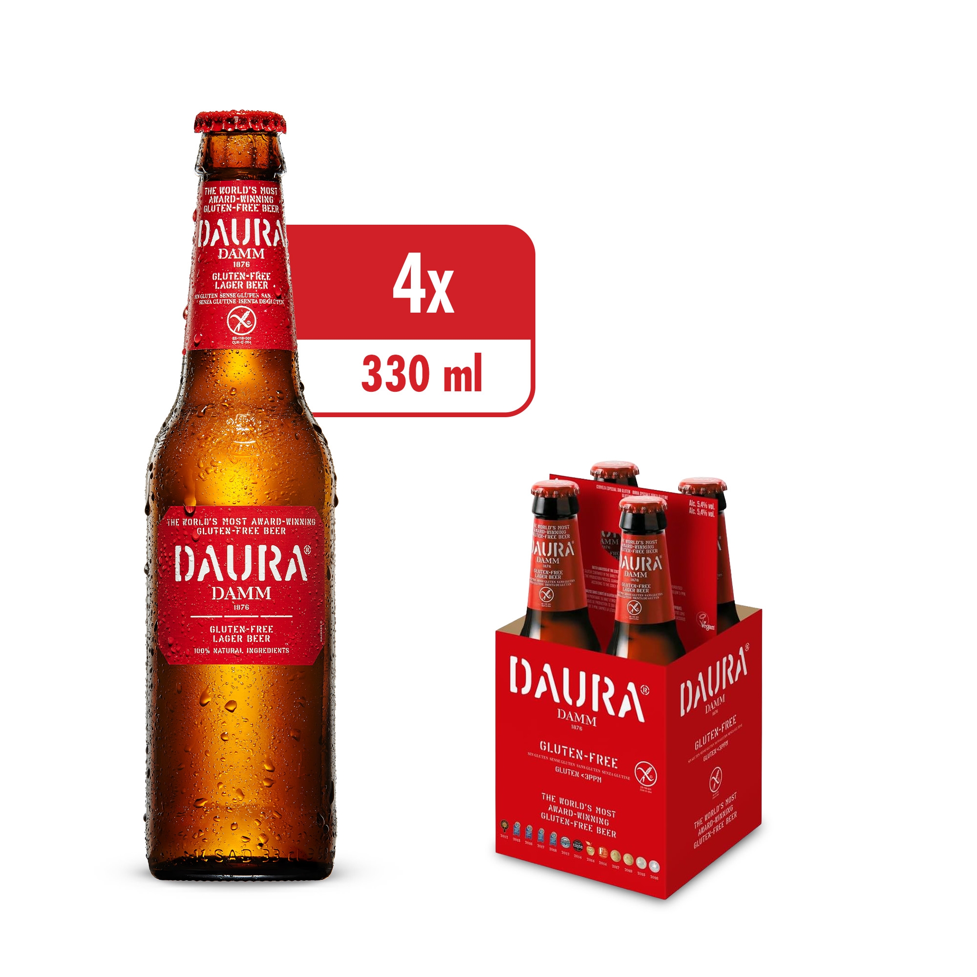 Daura Damm Bottle 4 x 33CL