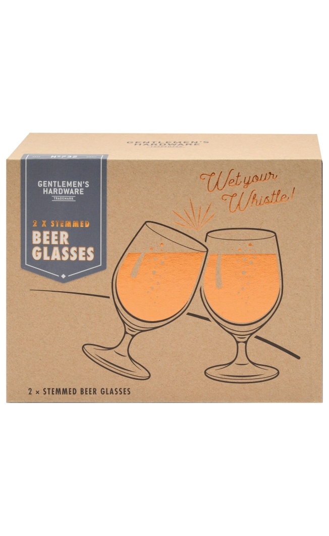 2 Tulip Beer Glasses