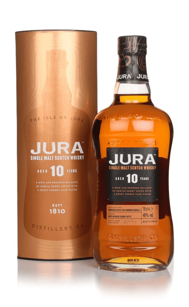 Jura 10 Year Old Single Malt Scotch Whisky 70CL