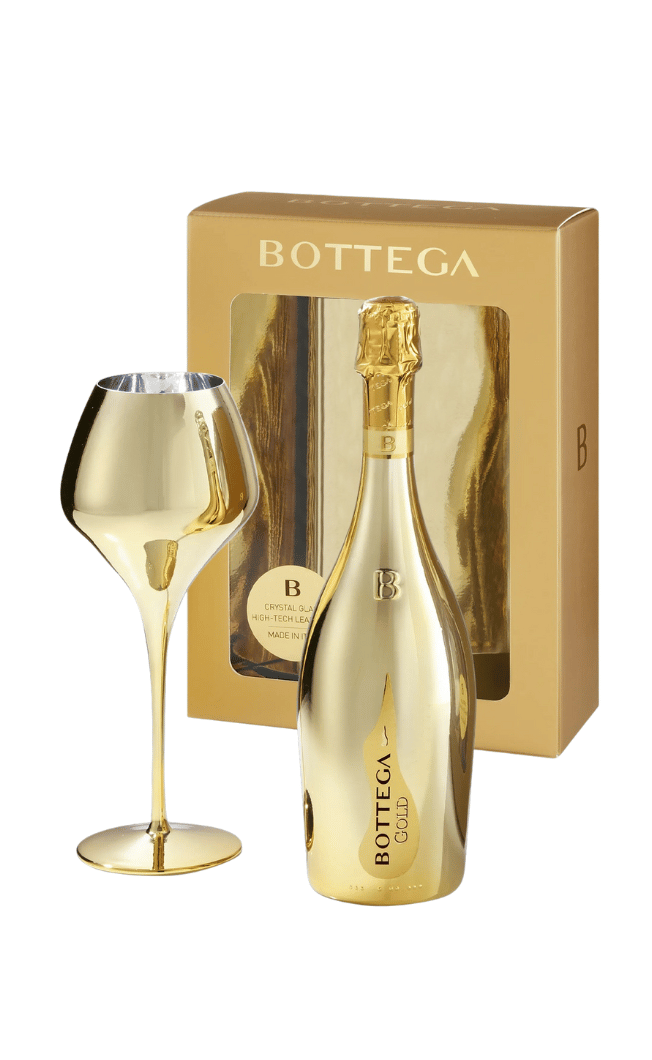 Bottega Gold Prosecco Giftbox with Flute
