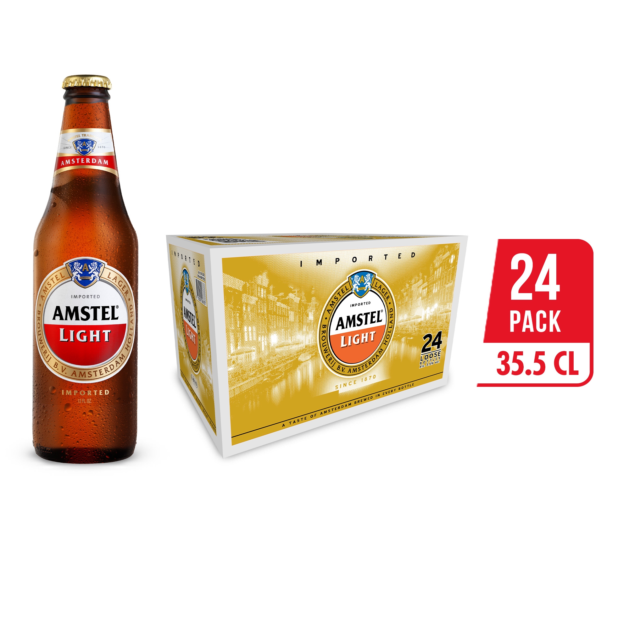 Amstel Light Bottle 24 x 35.5CL