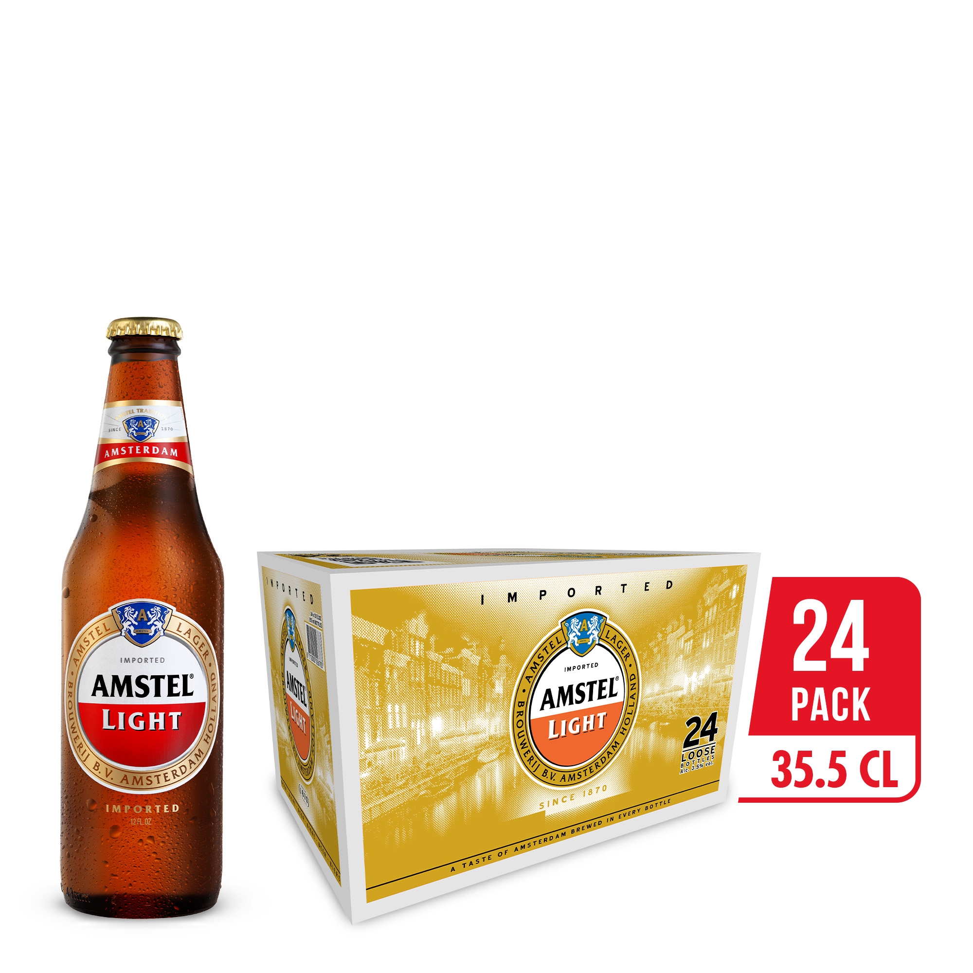 Amstel Light Bottle 24 x 35.5CL