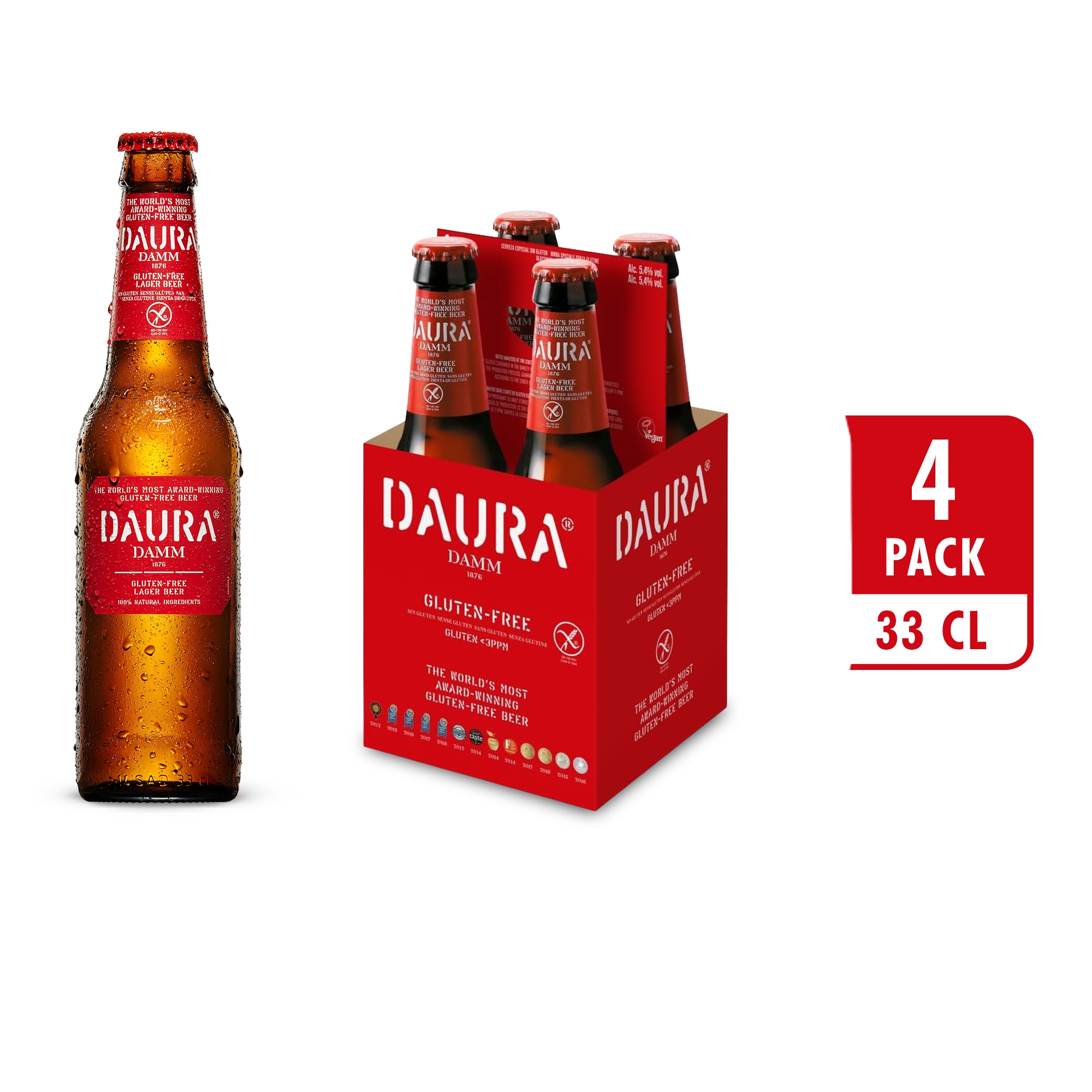 Daura Damm Bottle 4 x 33CL