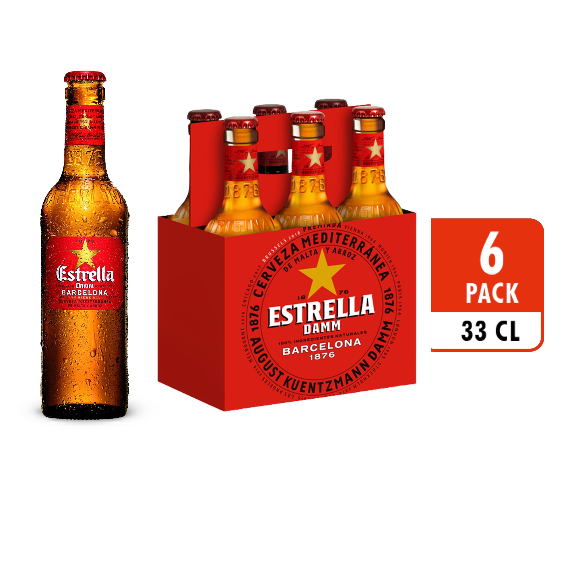 Estrella Galicia Beer Bottle 6 6 x 330ML by estrella galicia - Compare prices in UAE