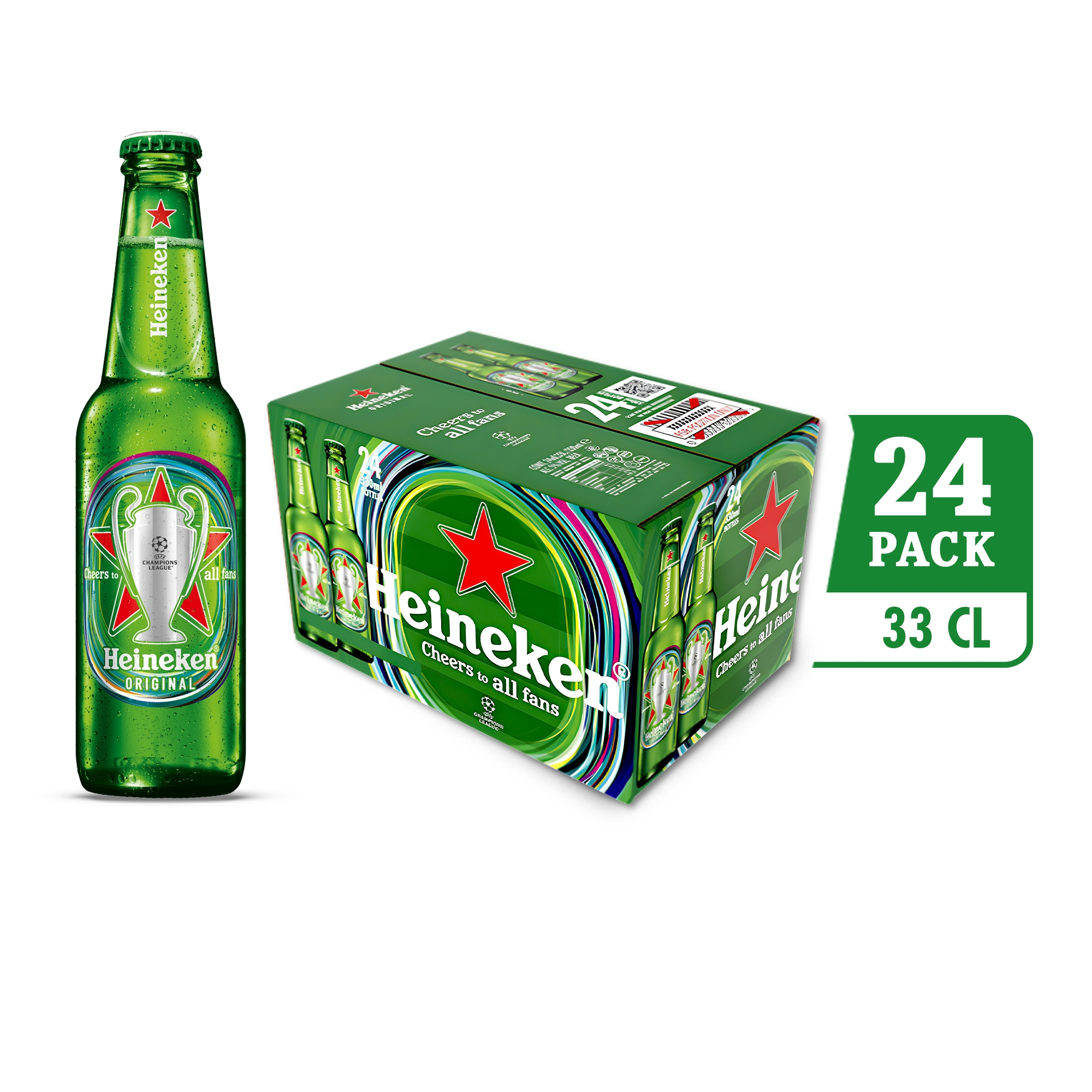 Heineken Bottle UEFA Champions League Special Edition 24 x 33CL