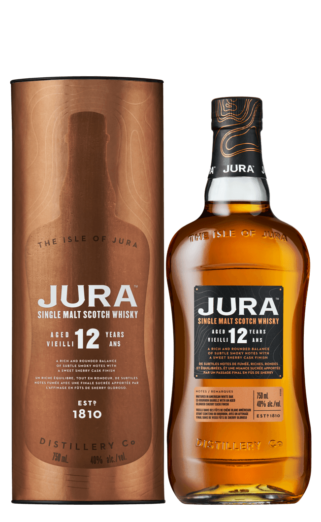 Jura 12 Year Old Single Malt Scotch Whisky 70CL