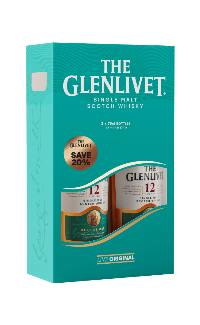 THE GLENLIVET 12YO 75CL GIFT PACK