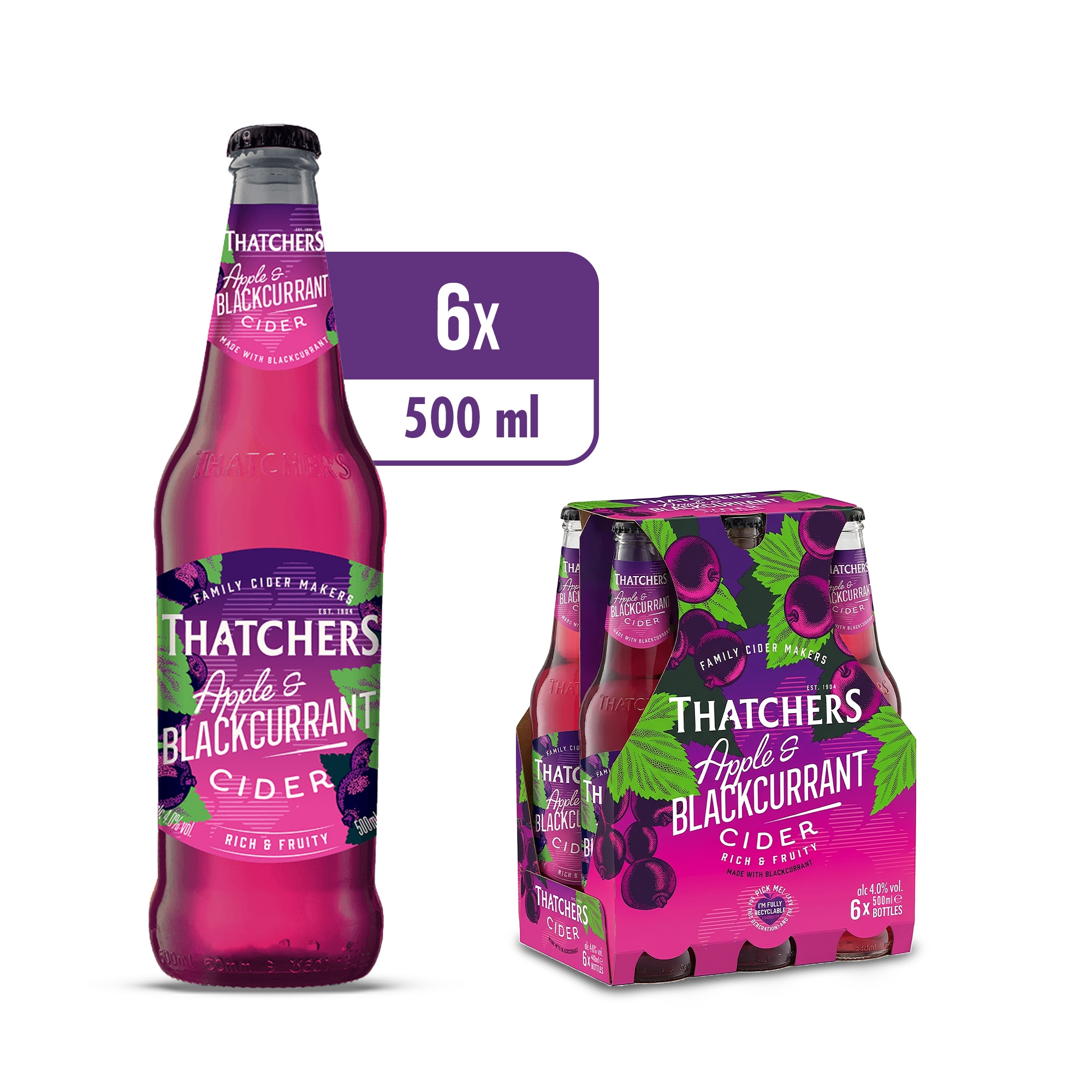 Thatchers Apple & Blackcurrant 6 x 50CL Bottle - Compare prices in UAE