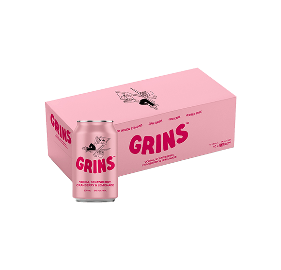 Grins Vodka Strawberry Cranberry & Lemonade 10 x 33 CL 10 x 33CL - Compare prices in UAE