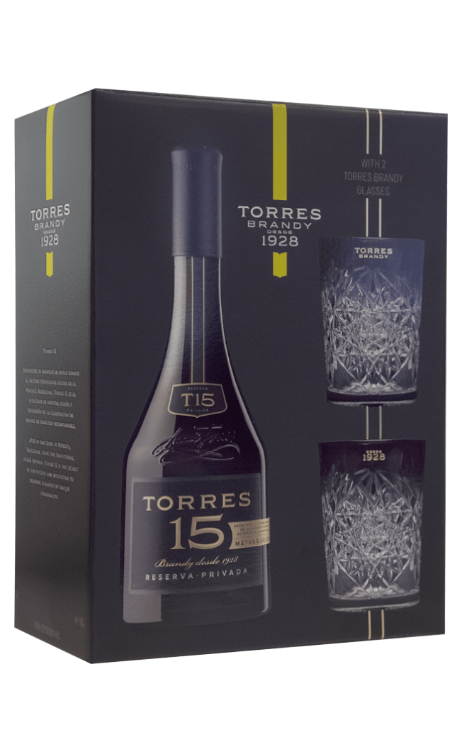 Torres 15 Gift Box with 2 Glasses
