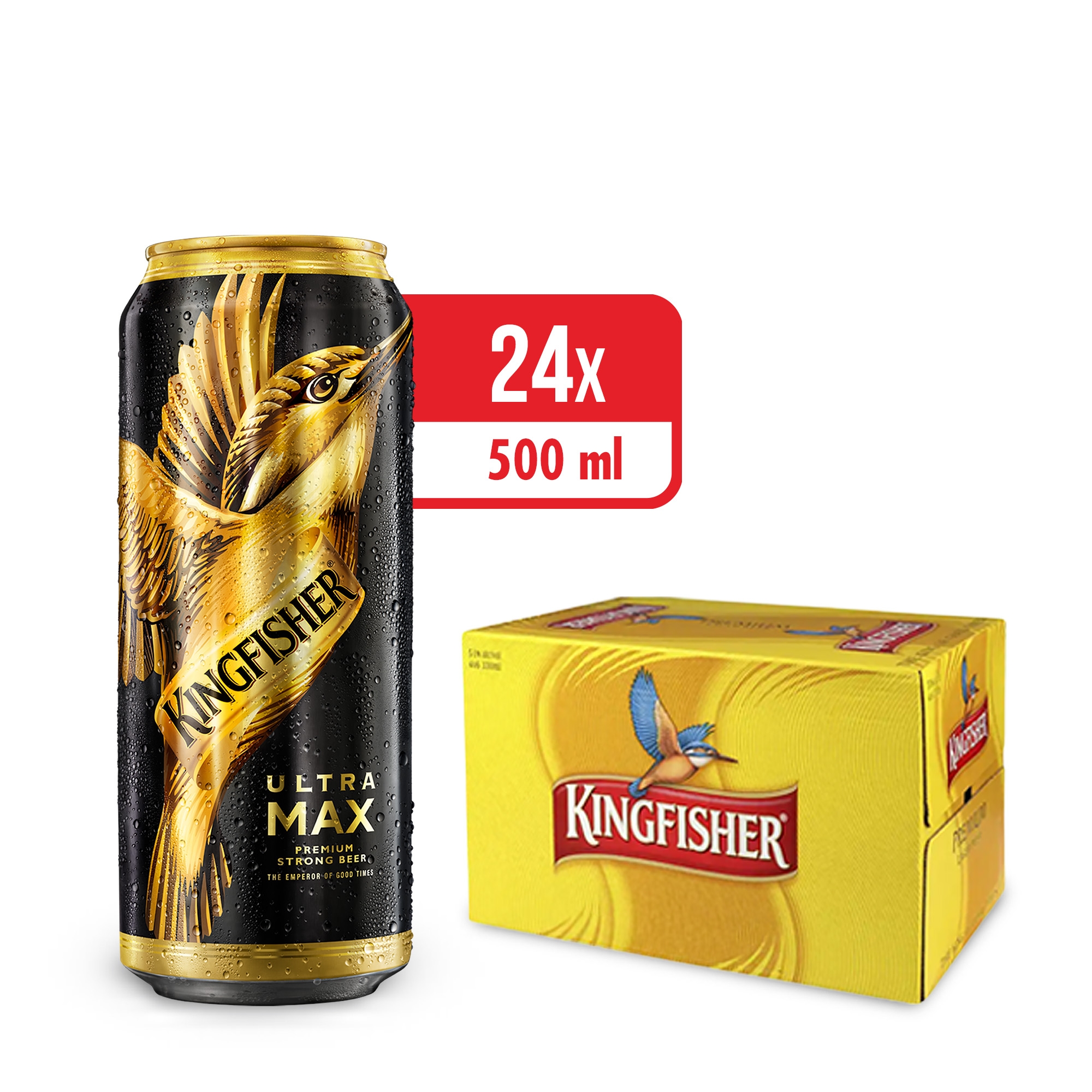 Kingfisher Ultra Max Can 24 x 500ML - Compare prices in UAE