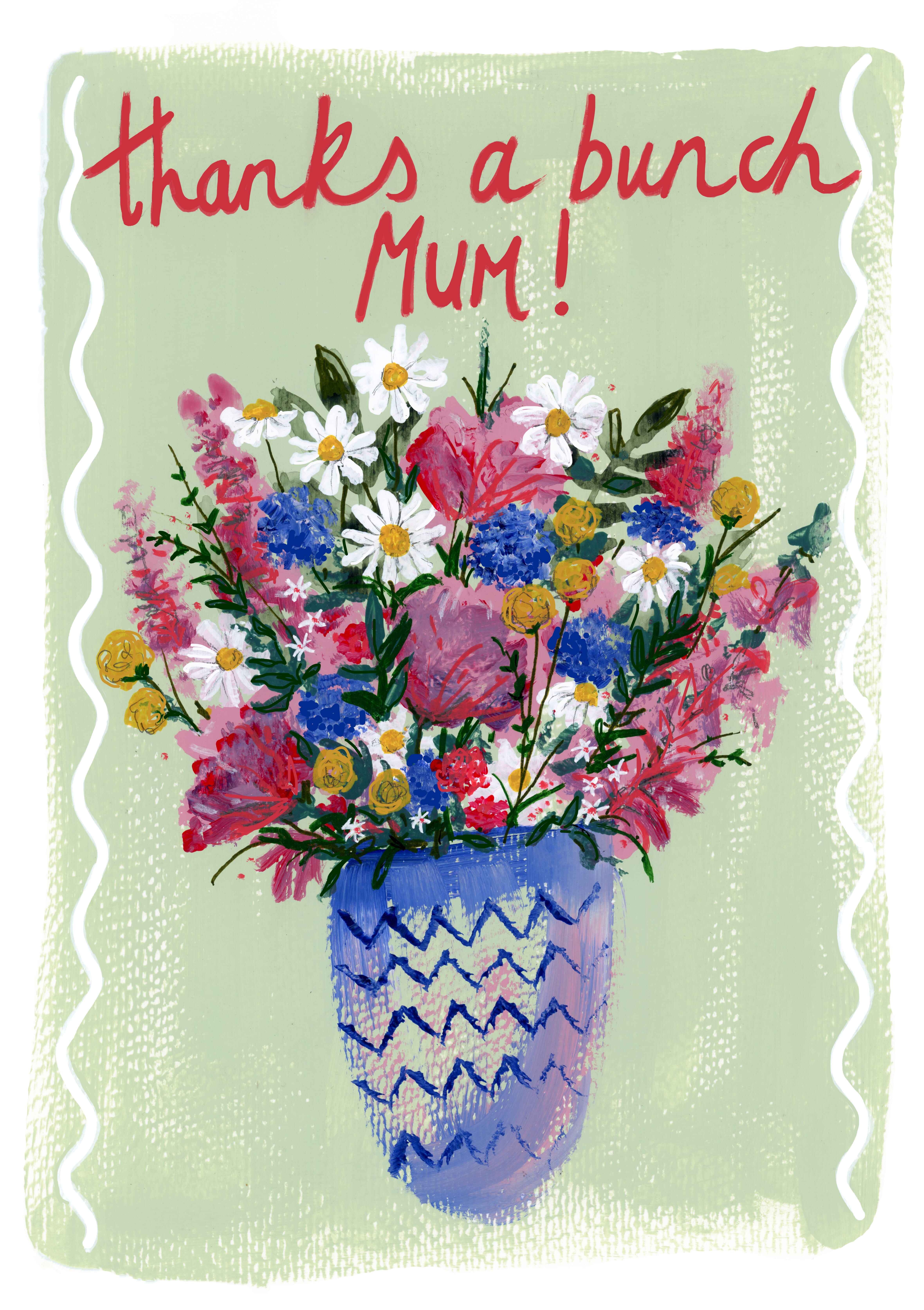 Greeting Card - Thanks a Bunch Mum