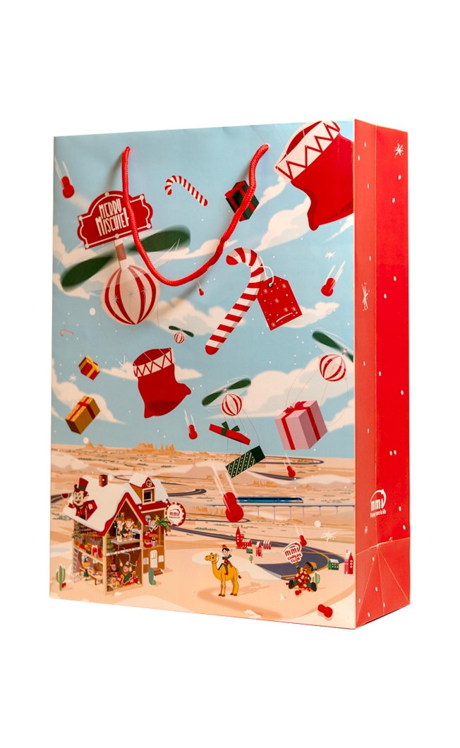 Merry Mischief Festive Gift Bag for 3 Bottles