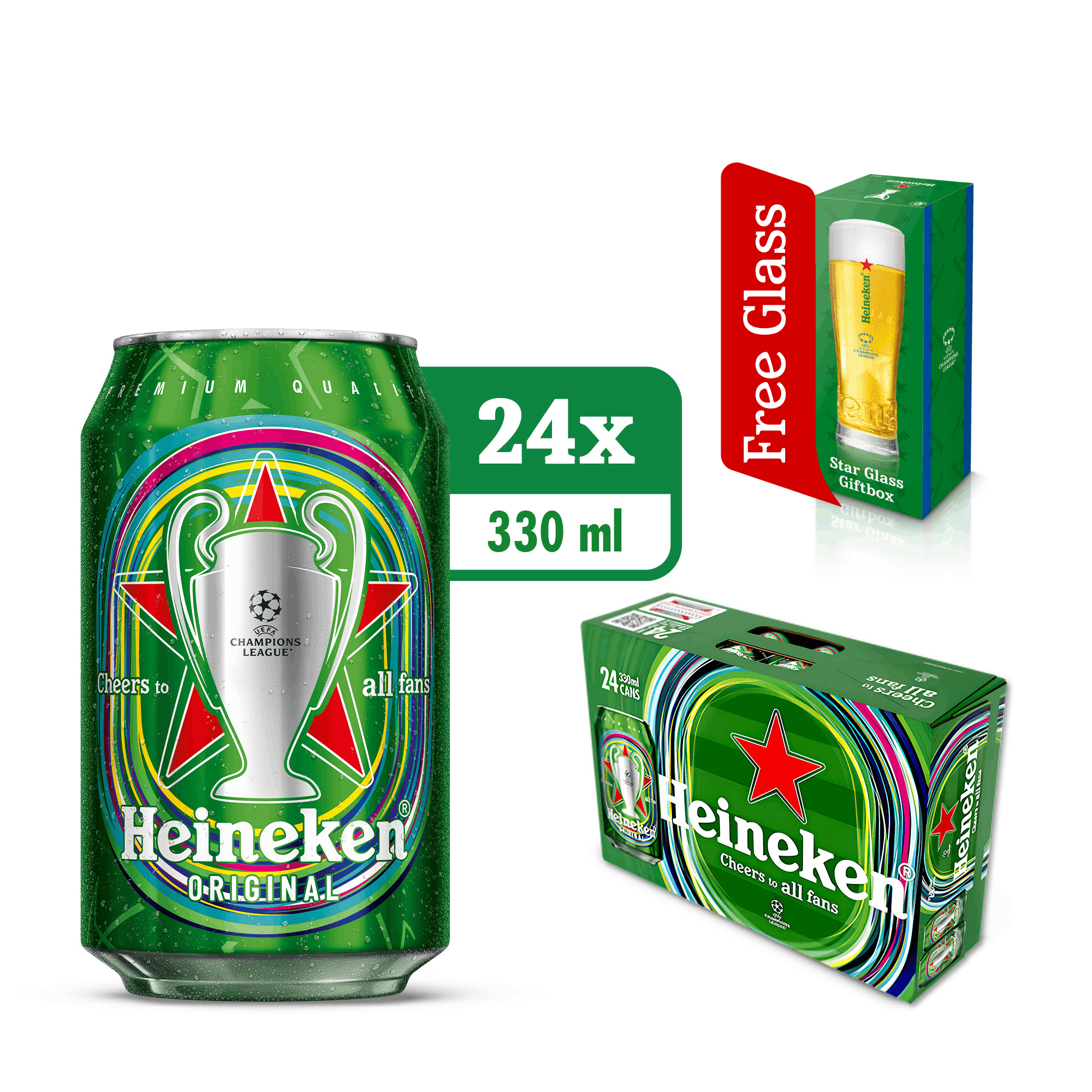 Heineken Can UEFA Champions League Special Edition 24 x 33CL by heineken - Compare prices in UAE