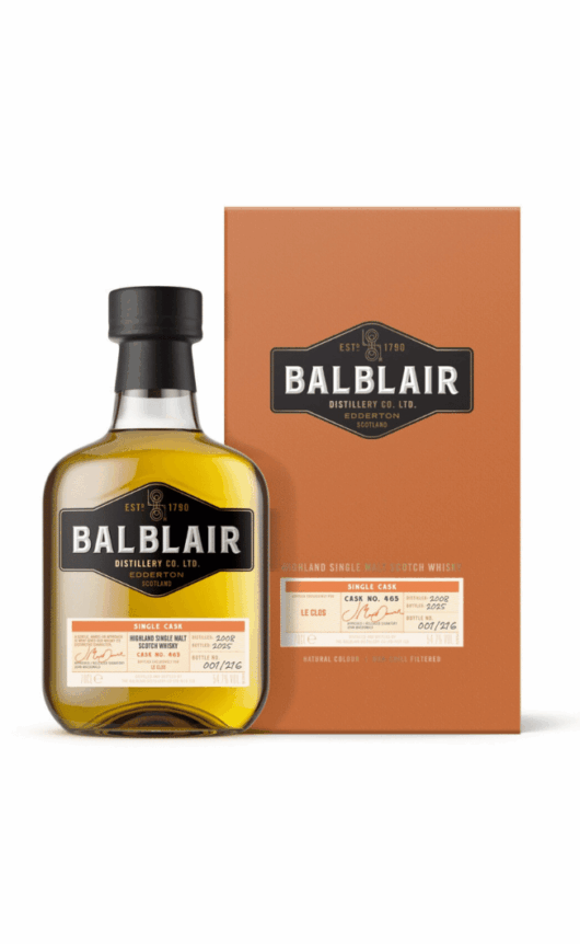 BALBLAIR 2008 SINGLE CASK #465 - EXCLUSIVE TO LE CLOS 70CL