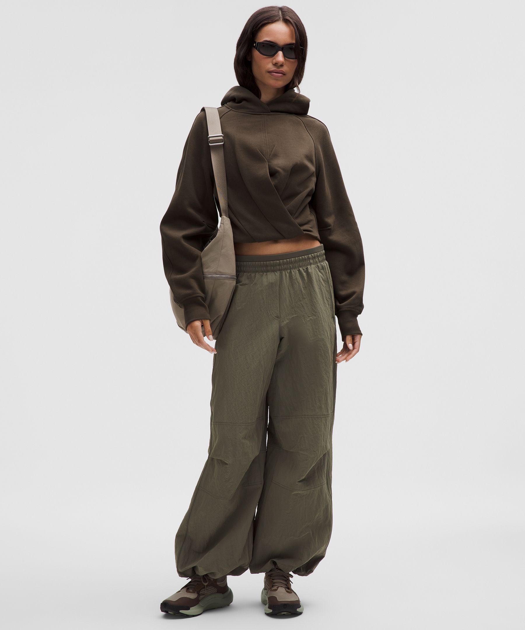 Scuba Cropped Wrap Pullover Sweatshirt hover