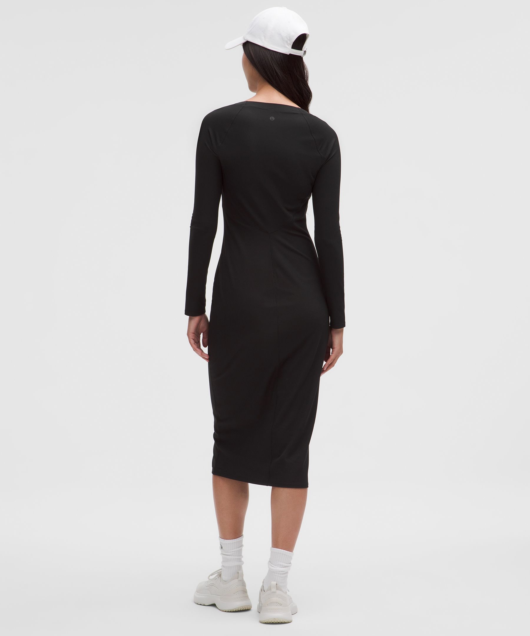 All Aligned Ribbed Midi Elbise hover