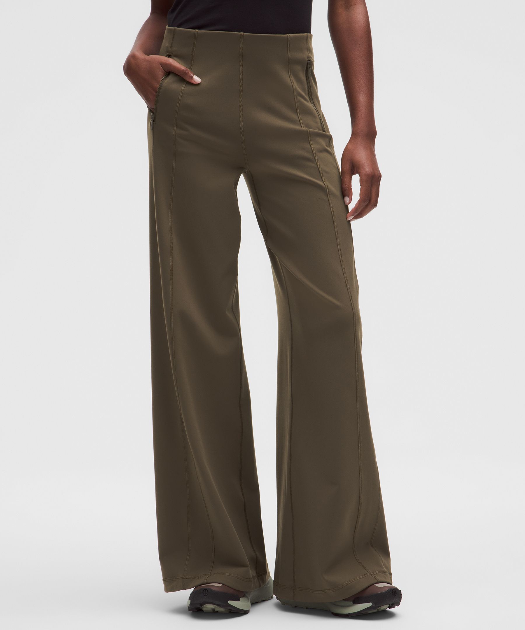 Define High-Rise Wide-Leg Pantolon Luon hover