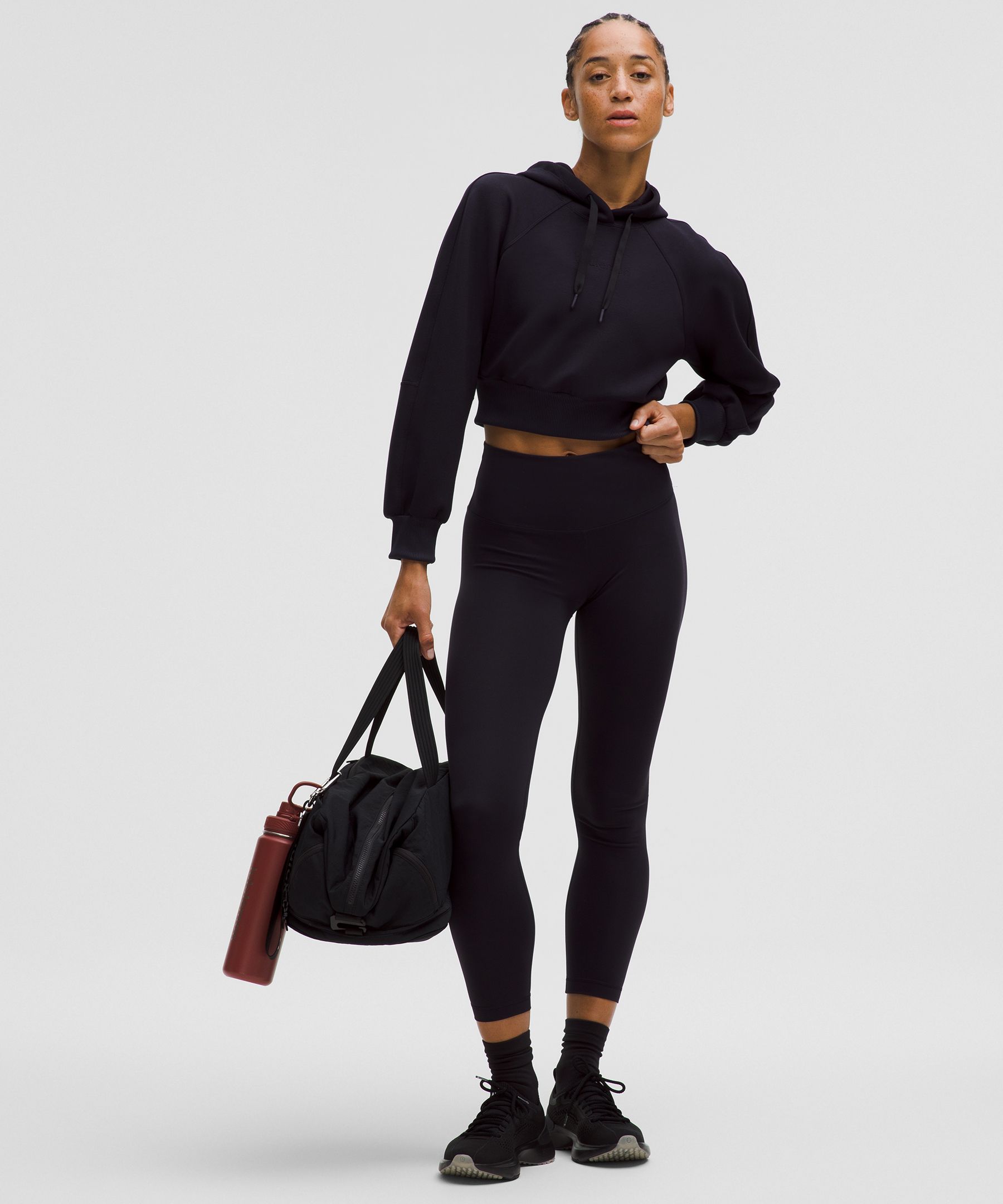 Smooth Spacer Cropped Sweatshirt Emboss hover